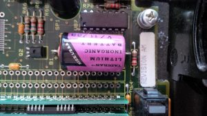 Die alte Lithium Batterie eingelötet im Motherboard
